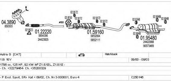 MTS C250146005265 Exhaust System